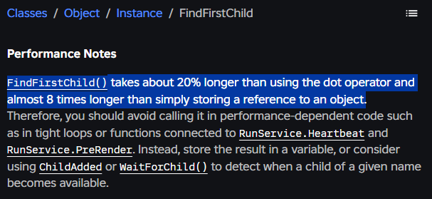 https://create.roblox.com/docs/en-us/reference/engine/classes/Instance#FindFirstChild
